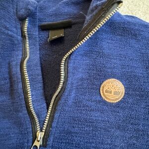 Kids timberland Blue Fleece half zip pullover